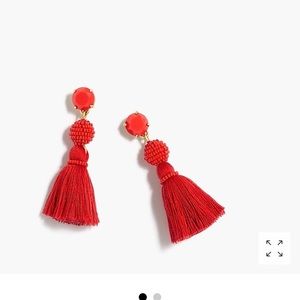 J. Crew Tassel Ball Earrings